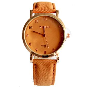 1127 Women's Watches Faux Leather band Gold Case (Brown)  