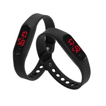 2015 New Fashion Touch Screen LED Bracelet Digital Watches For Men&Ladies&Child Clock Womens Wrist Watch Sports Wristwatch (black) (Intl)  