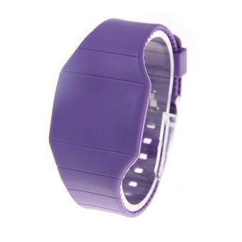 2015HighQualitySiliconeLEDDigitalWatchBraceletWristwatchCasualWatch(Purple)(Intl)  