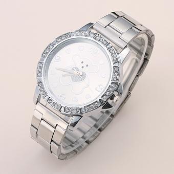 2016 Fashion Brand Women Watches Bear Analog Quartz Dial Wristwatch Sliver (Intl)  