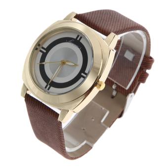 2016 New Arrive Fashion Casual Watch Women Leather Strap Sport Watch Brown (Intl)  