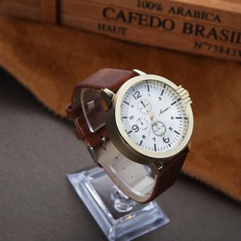 2016 New Arrive Fashion Casual Watch WomenLeather Strap Sport Watch Brown (Intl)  