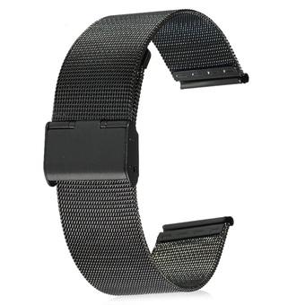 20mm Stainless Steel Mesh Bracelet Watch Band Replacement Strap for Men Women (Black) - Intl  