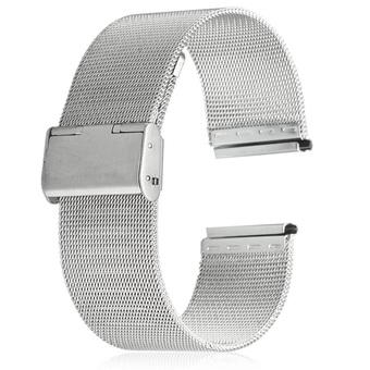 22mm Stainless Steel Mesh Bracelet Watch Band Replacement Strap for Men Women (Silver) - Intl  