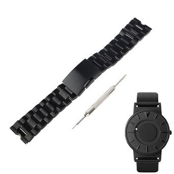 22mm Stainless Steel Watch Band for Eone The Bradley Timepiece Watch +Tool Black  