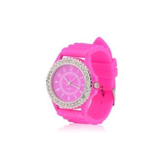 360DSC Fashion Silicone Mini Faked Diamond Dial Wrist Watch  