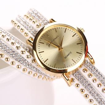 8 Colors Luxury Casua Wristwatch Watch Women Dress Watch White- Intl  