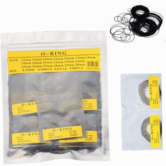 950 Pcs 0.5MM O Ring Watch Back Gasket Rubber Seal Washers Size 12 mm - 30 mm  