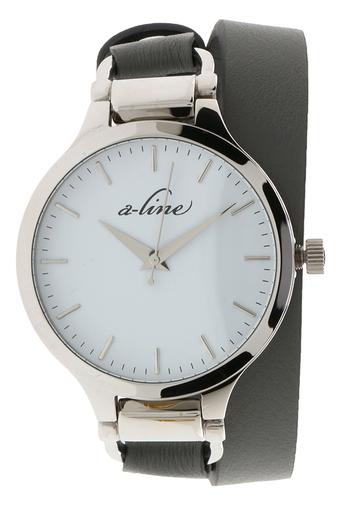 A_line Jam Tangan Wanita - Abu-abu - Strap Leather - 80027-02-GRYS  