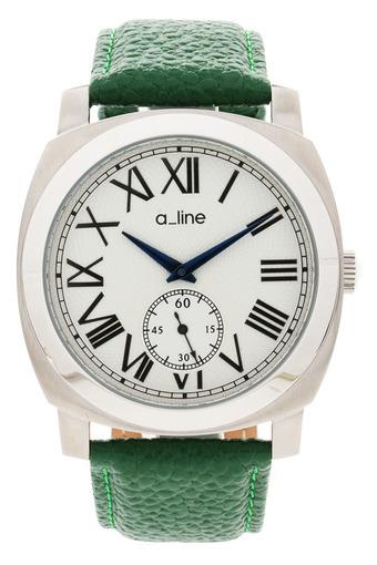 A_line Jam Tangan Wanita - Hijau - Strap Leather - 80023-02-D-GN  