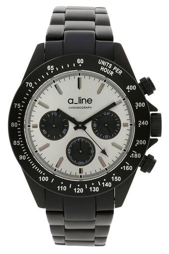 A_line Jam Tangan Wanita - Hitam - Strap Alumunium - 20050-BK-SL  