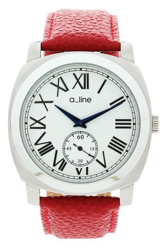 A_line Jam Tangan Wanita - Merah - Strap Leather - 80023-02-D-RD  