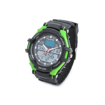 AK1272 Sports Diving Analog Digital Watch Alarm Clock(Black/Green)  