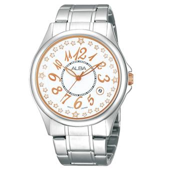 ALBA Jam Tangan Wanita AAG8221X1 - Silver/Rosegold - Stainless Steel  