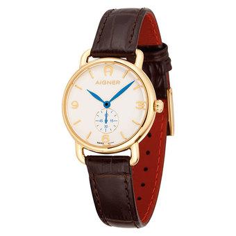 Aigner Jam Tangan Wanita - Coklat Emas - Strap Kulit - A17210  