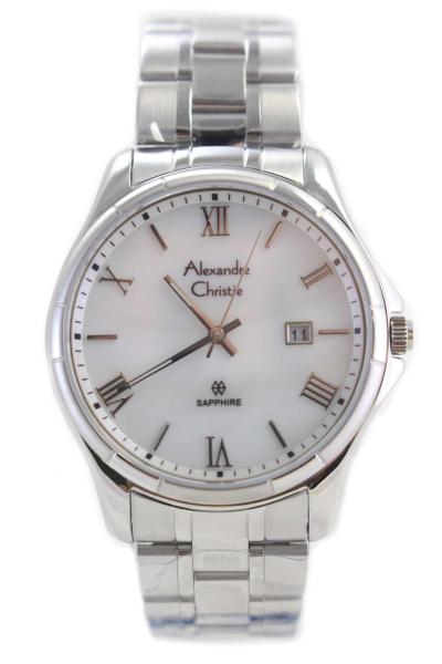 Alexandre Christie 8400 MDBSSSL - Jam Tangan Pria - Silver/Putih