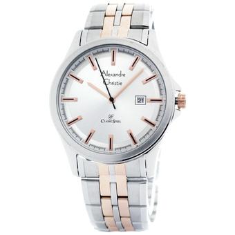 Alexandre Christie 8402MD Combi Rosegold - Jam Tangan Pria - Stainless Steel  