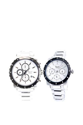 Alexandre Christie Jam Tangan Couple - Putih - Strap Stainless Steel - AC-6141  