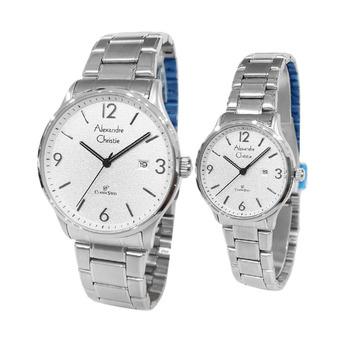 Alexandre Christie - Jam Tangan Couple - Stainless Steel - AC 8450 SW  