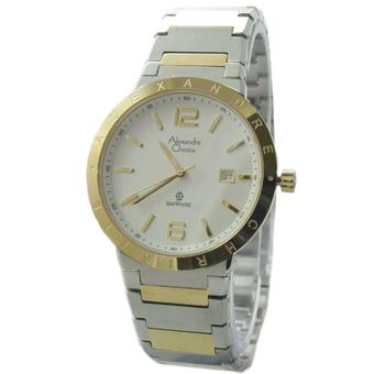 Alexandre Christie Jam Tangan Pria - Silver Gold - Stainless Steel - 8313 MDBTGSL  