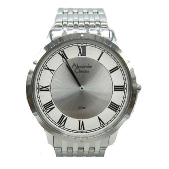 Alexandre Christie - Jam Tangan Pria - Silver-Putih - Stainless Steel - 8437  