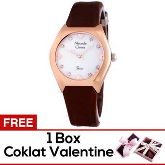 Alexandre Christie - Jam Tangan Wanita - 2386 - Coklat Rosegold  