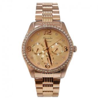 Alexandre Christie Jam Tangan Wanita - 2529 - AC 2529 - Rose Gold - Stainless Steel - Anti Air - Fashion  