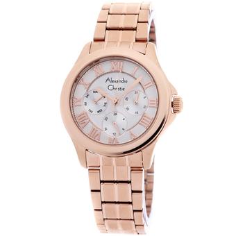 Alexandre Christie - Jam Tangan Wanita - Rosegold-Putih - Stainless Steel - 2538  