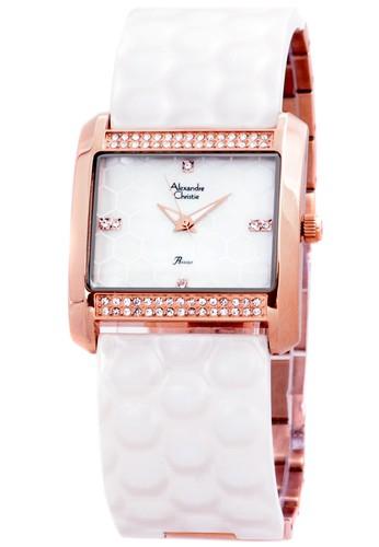 Alexandre Christie - Jam Tangan Wanita- Stainless Steel - 2526 Putih Rosegold