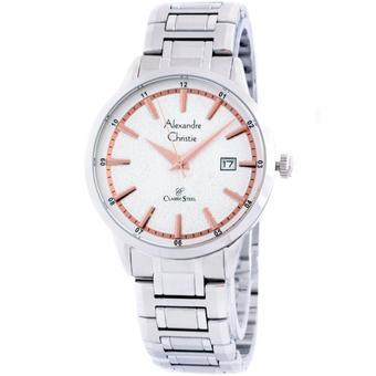 Alexandre Christie - Jam Tangan Wanita - Stainless Steel - 8454 Putih Rosegold  