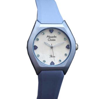 Alexandre Christie Jam Tangan Wanita - Strap Rubber - Biru - AC38269JR  