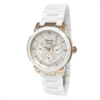 Alexandre Christie- Jam Tangan Wanita - White Gold- Ceramic- AC 2517BFBRGSL  