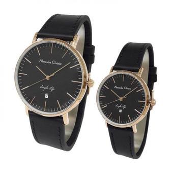 Alexandre Christie Simple Life Couple Series 8419LMDLRGBA Rose Gold Jam Tangan Pasangan  