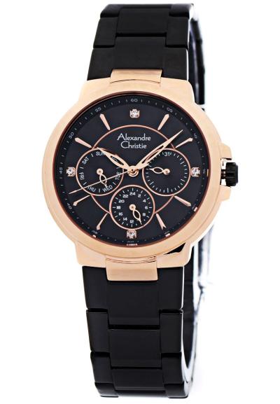 Alexandre Christie2527 Jam Tangan Wanita - RG/Hitam