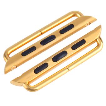 Allwin Metal Watch Strap Band Adapters Connectors 38/42mm for Apple Watch for iWatch Golden - Intl  