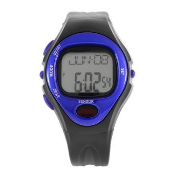 Allwin Pulse Heart Rate Monitor Calories Counter Fitness Time Stop Watch Alarm Blue  