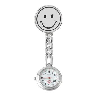 Allwin Smile Face Nurse Fob Watch Clip Watch Medical Use Pocket Quartz Clasp Watch  