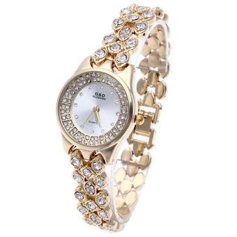 Amazing New Crystal Dial Gift Gold Women Girls Steel Bracelet Quartz Wrist Watch  