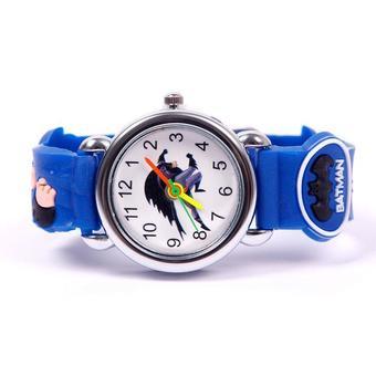 BUYINCOINS Cartoon 3D Bat Child Kid Woman Analog Quartz Wrist Watch Rubber Leather  