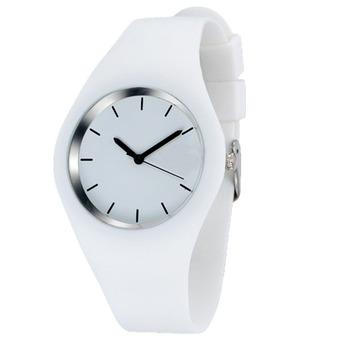 Beauty Fashion Contracted jelly Color lovers Waterproof Watch White  