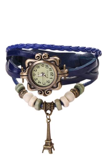 BlueLans Eiffel Tower Bracelet Watch - Jam Tangan Wanita - Sapphire Blue - Strap Leather  