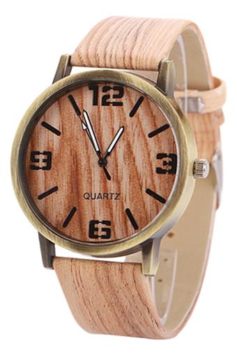 BlueLans Jam Tangan Unisex - Cokelat - Strap Leather - Bronzen  