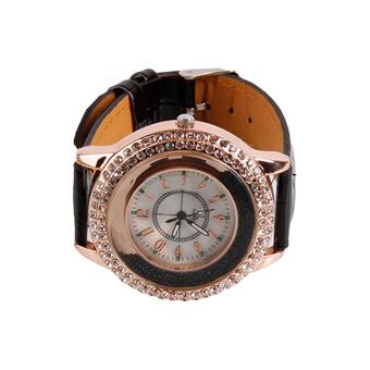 BlueLans Jam Tangan Wanita - Hitam - Strap Kulit  