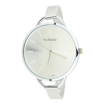 BlueLans Jam Tangan Wanita - Silver - Strap Stainless Steel - Simple Analog Watch  