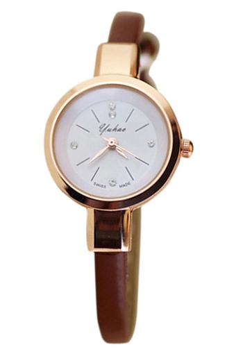 Bluelans Jam Tangan Wanita - Coffee - Strap Leather  