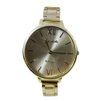 Bluelans Men's Women's Alloy Analog Quartz Business Wrist Watch Golden  