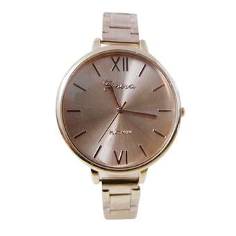 Bluelans Men's Women's Alloy Analog Quartz Business Wrist Watch Rose Gold  