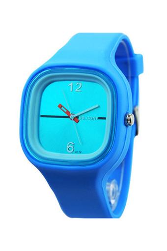 Bluelans Women's Jelly Silicone Quartz Wrist Watch Sky Blue  