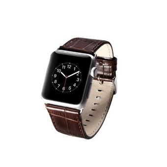Bluesky Apple Watch Band, 42mm Genuine Leather Strap Wrist Band Replacement with Metal Clasp for Apple Watch Sport Edition 42mm Brown (Intl)  