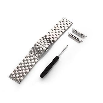 Bluesky Apple Watch Band, 42mm Solid Stainless Steel Watch Strap for iWatch, Metal Replacement Wrist Band with Classic Buckle fits Apple Watch, Sport & Edition, Silver (Intl)  